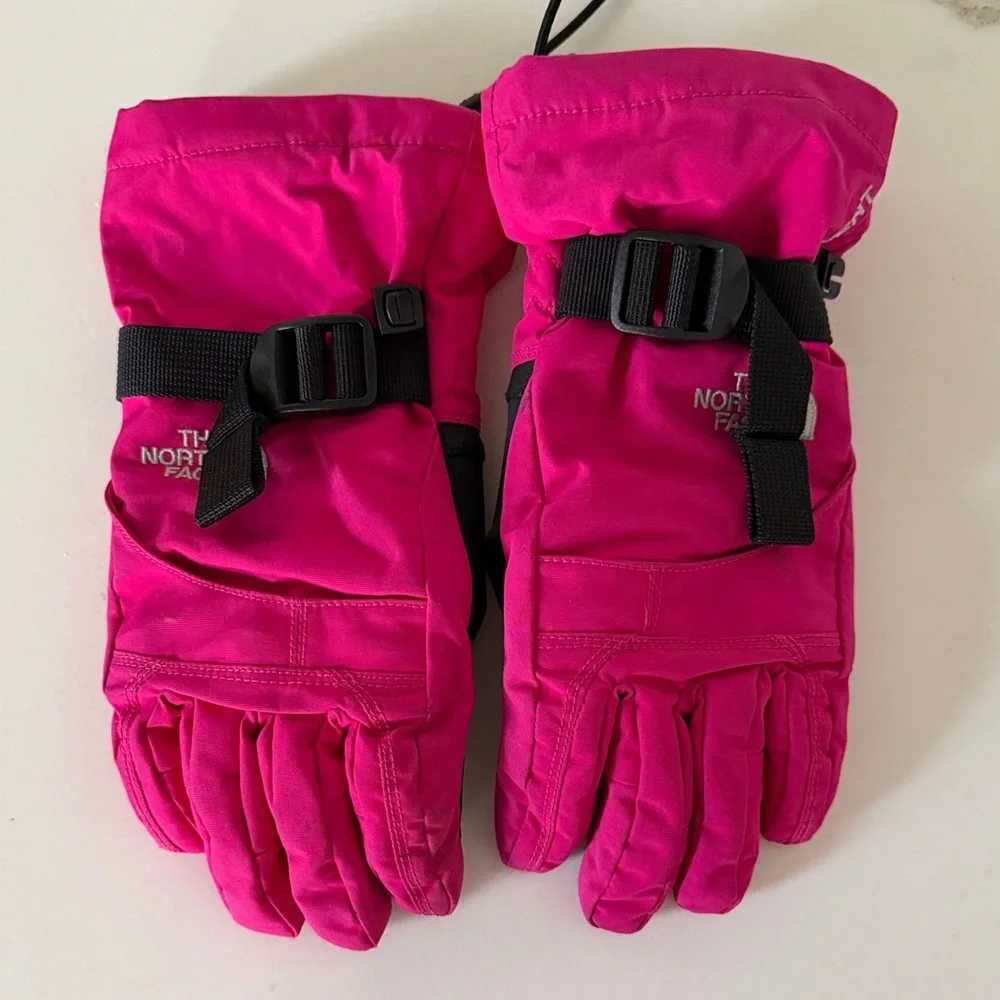 The North Face Kids Pink Insulated Winter Gloves
